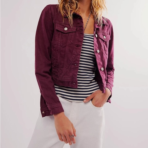 NWT Free People Rumors Denim Jacket in Wild Ginger size S - Picture 1 of 10